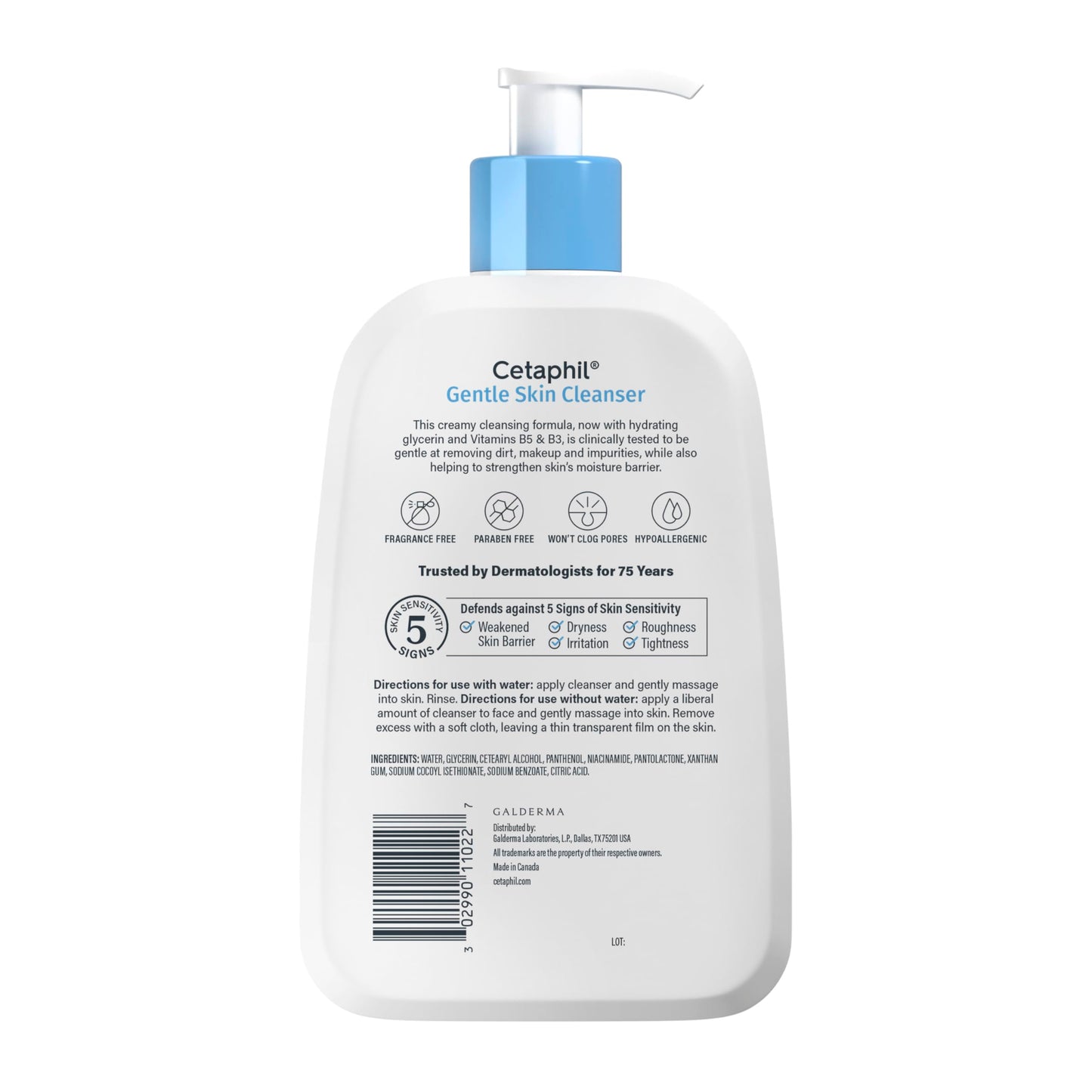 Cetaphil Gentle Cleanser, Hydrating Face Wash, Sensitive Skin, 20oz