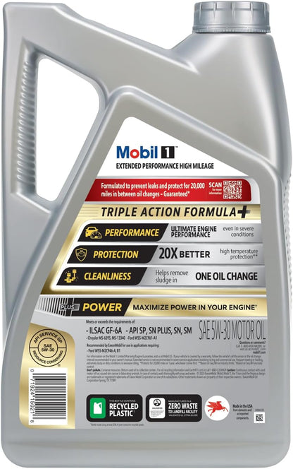 Mobil 1 European Car Formula Full Synthetic Motor Oil 0W-40, 5 Quart