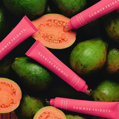 Summer Fridays Lip Butter Balm - Moisturizing Lip Gloss for Instant Shine + Sheer Color - With Nourishing Shea Butter - Everyday Makeup + Skin Care Summer Essentials - Vegan - Pink Sugar (.5 Oz)