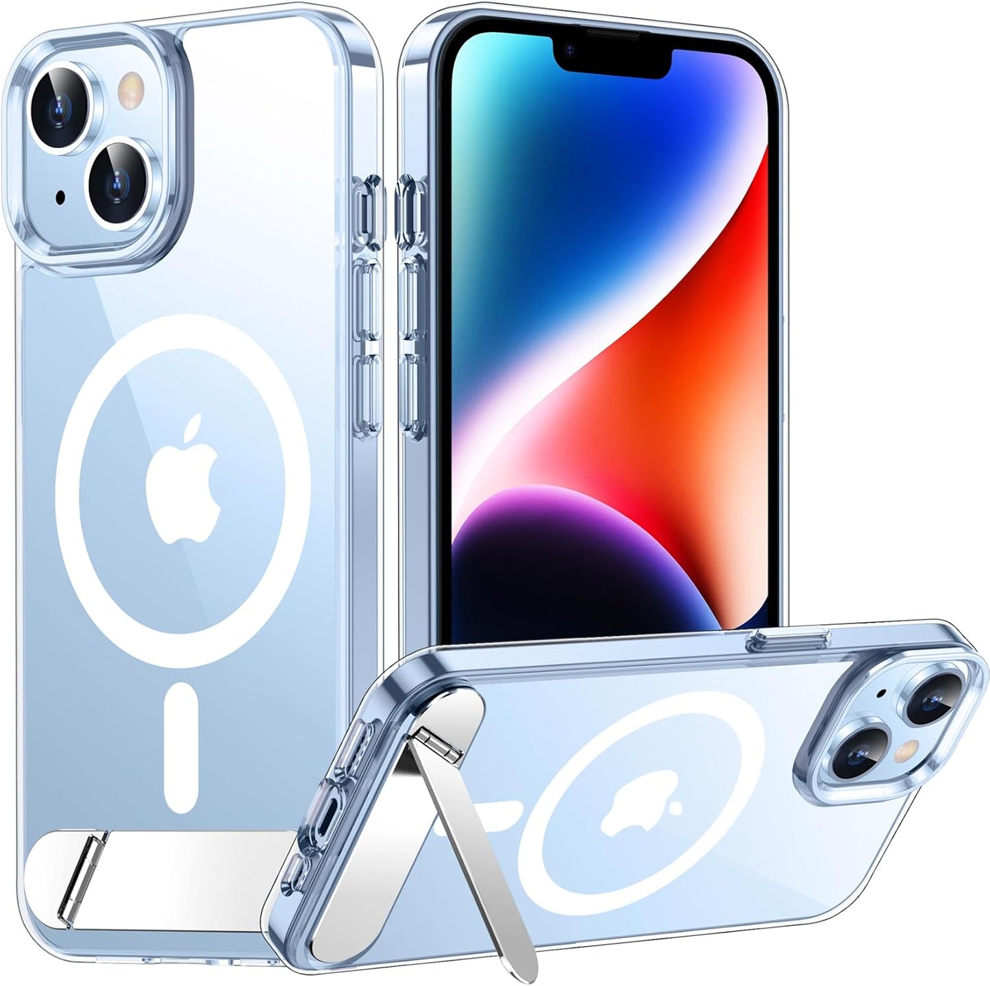 Magnetic Compatible with iPhone 14 Pro Max Case, [Built-in Invisible Kickstand][Compatible with MagSafe] [Military Grade Shockproof] Slim Translucent Matte Phone Case for iPhone 14 Pro Max 6.7"