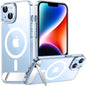 Magnetic Compatible with iPhone 14 Pro Max Case, [Built-in Invisible Kickstand][Compatible with MagSafe] [Military Grade Shockproof] Slim Translucent Matte Phone Case for iPhone 14 Pro Max 6.7"