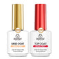 Beetles 2 Pcs 15ml No Wipe Gel Top Coat and Base Coat Set