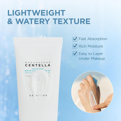 SKIN1004 Hyalu-Cica Water-Fit Sun Serum UV, SPF 50 Sunscreen, 1.69 fl.oz
