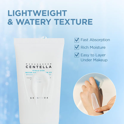SKIN1004 Hyalu-Cica Water-Fit Sun Serum UV, SPF 50 Sunscreen, 1.69 fl.oz