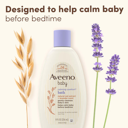 Aveeno Baby Calming Comfort Bath, Body & Hair Wash, Tear Free, 18 fl. oz