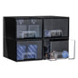 Vtopmart 2 Pack Small Clear Stackable Storage Drawers for Desk, Countertop