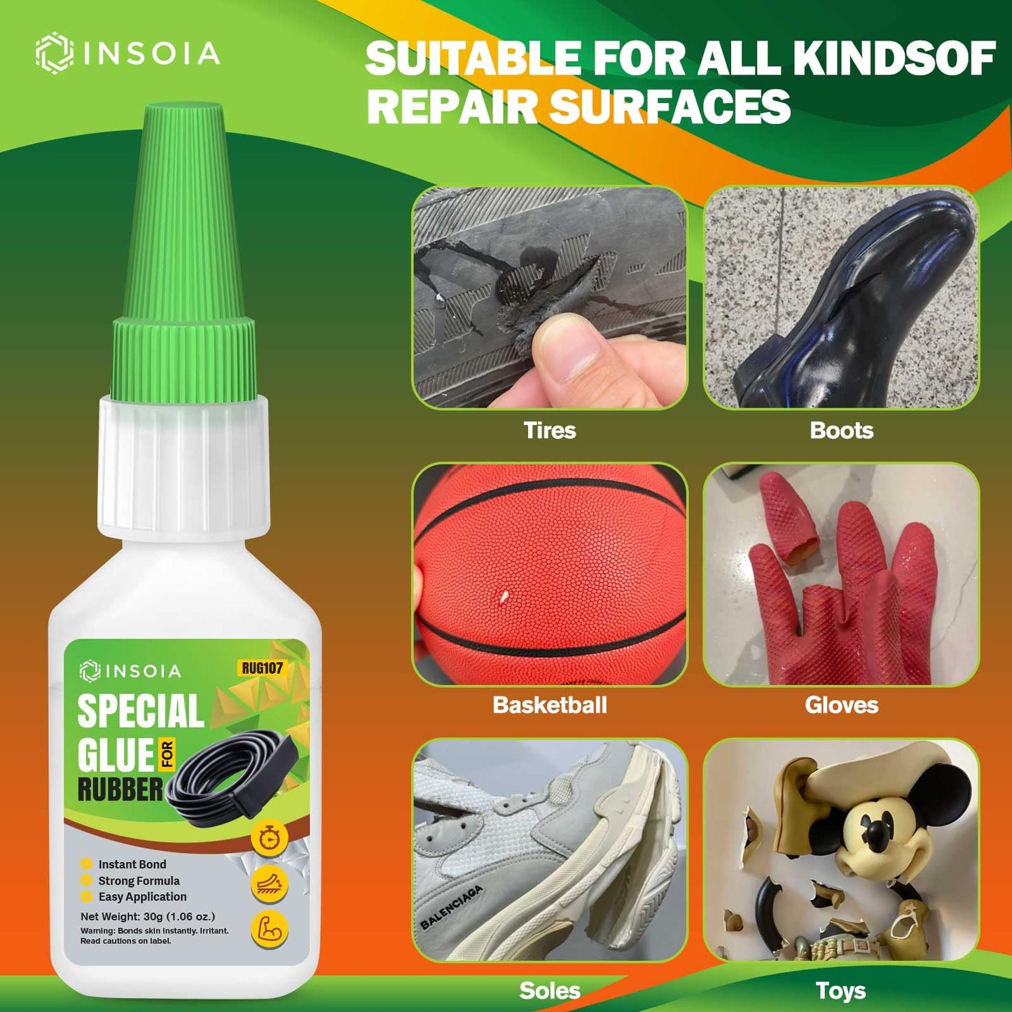 INSOIA Super Medium CA Glue, 20g, Strong Bond, with Precision Tips