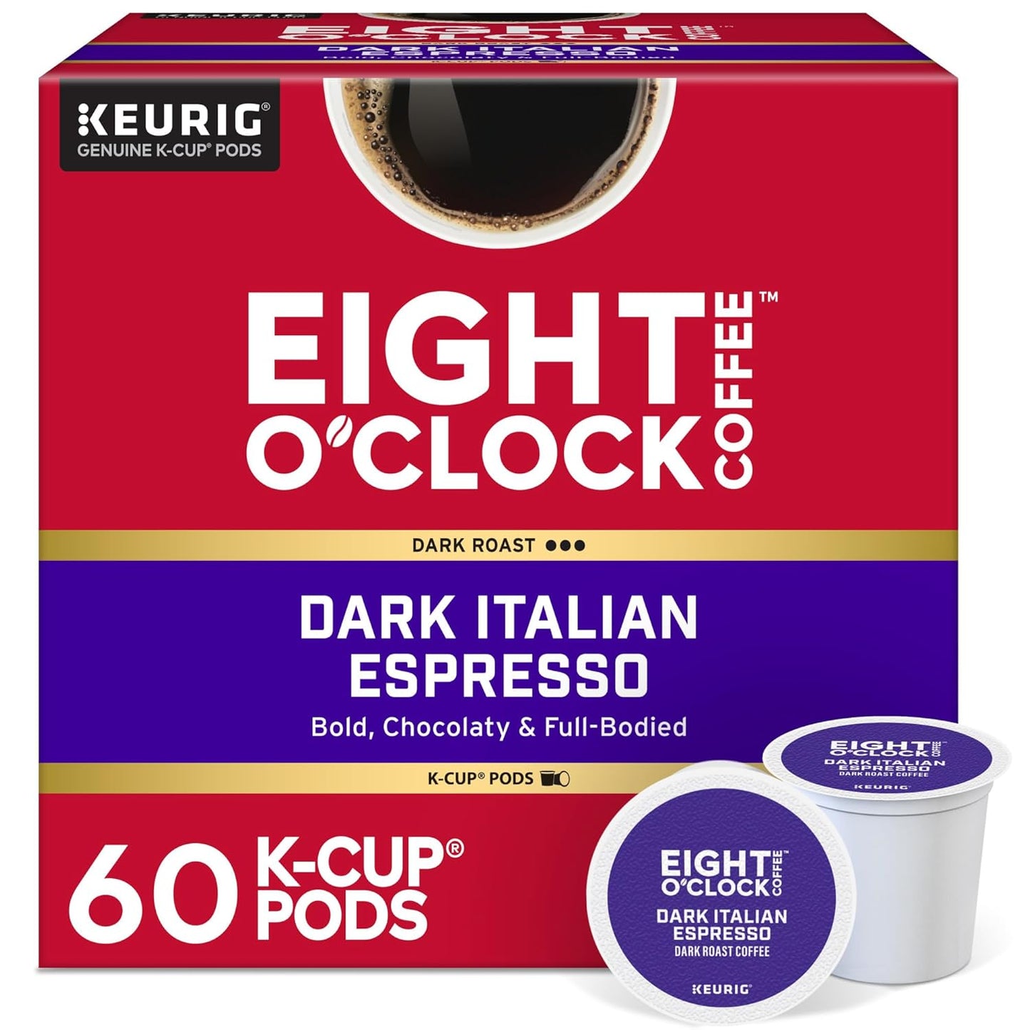 Eight O'Clock Coffee Hazelnut, Single-Serve Keurig K-Cup Pods, Flavored Medium Roast Coffee Pods, 96 Count