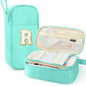 Cute Large Pencil Case Pouch,Personalized Initial Pencil Bag for Girls Boy