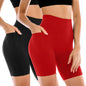 Leafigure 2 Pack Womens Biker Shorts with Pockets 6"