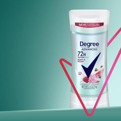 Degree Antiperspirant Deodorant Sexy Intrigue 72-Hour Sweat & Odor Protection Antiperspirant Deodorant For Women with Body Heat Activated Technology 2.6 oz (Pack of 2)