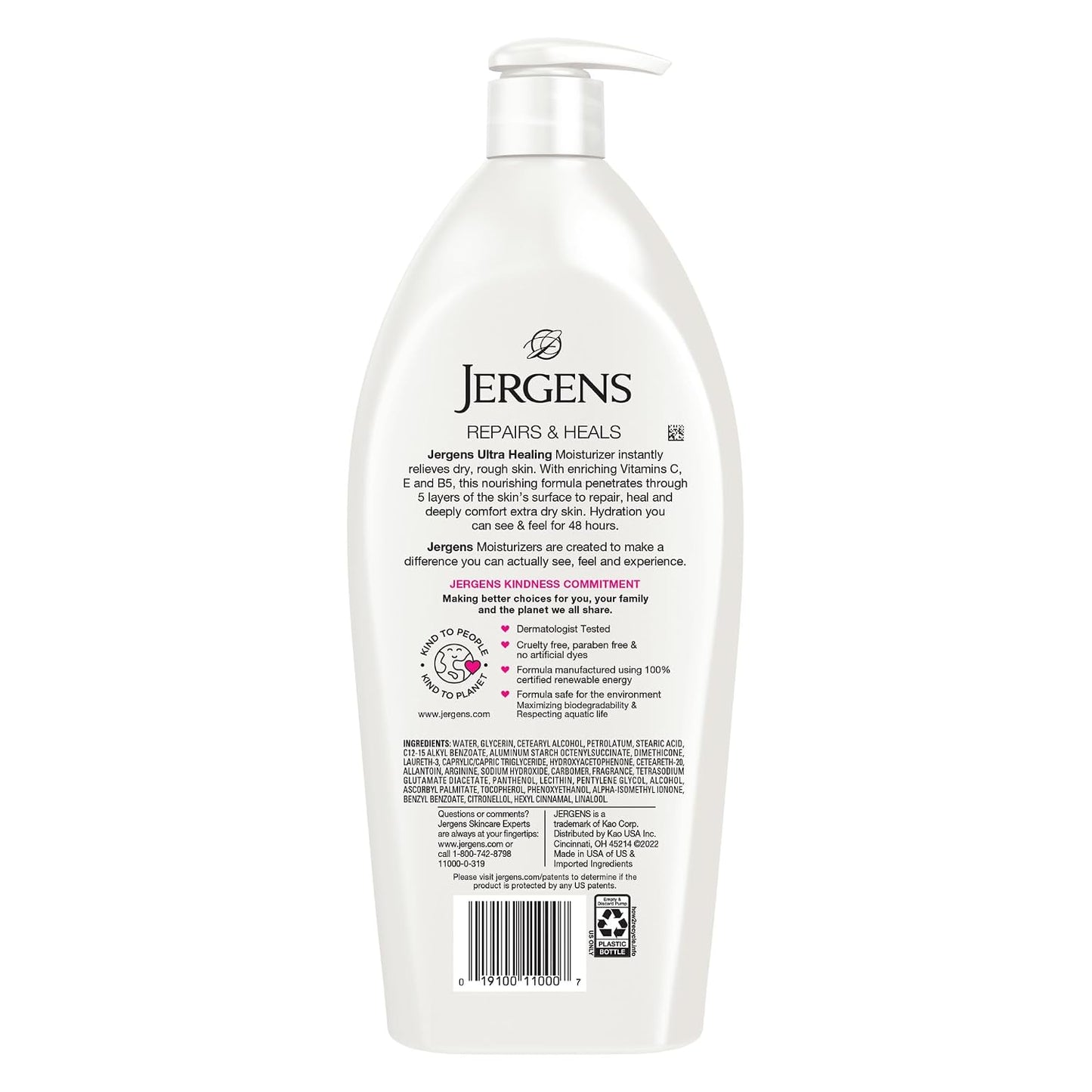 Jergens Ultra Healing Body Lotion, Moisturizer for Dry Skin, 32 fl oz