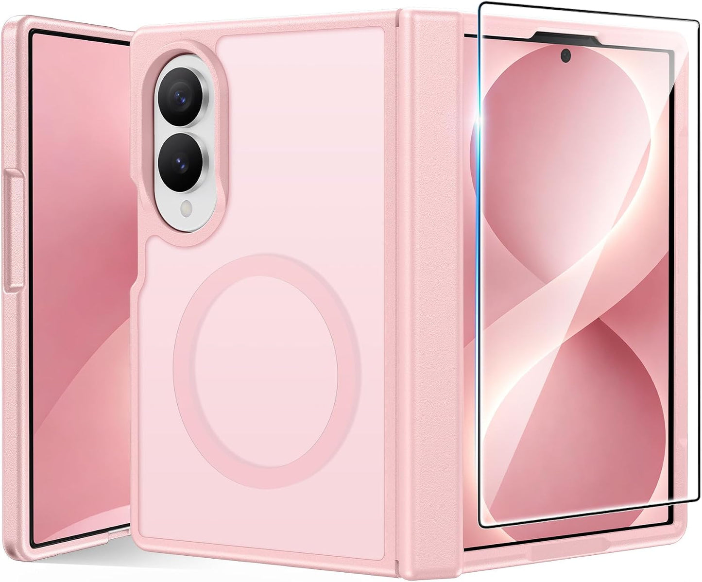 FNTCASE for iPhone 17 Pro Case Clear Magnetic with Screen Protector
