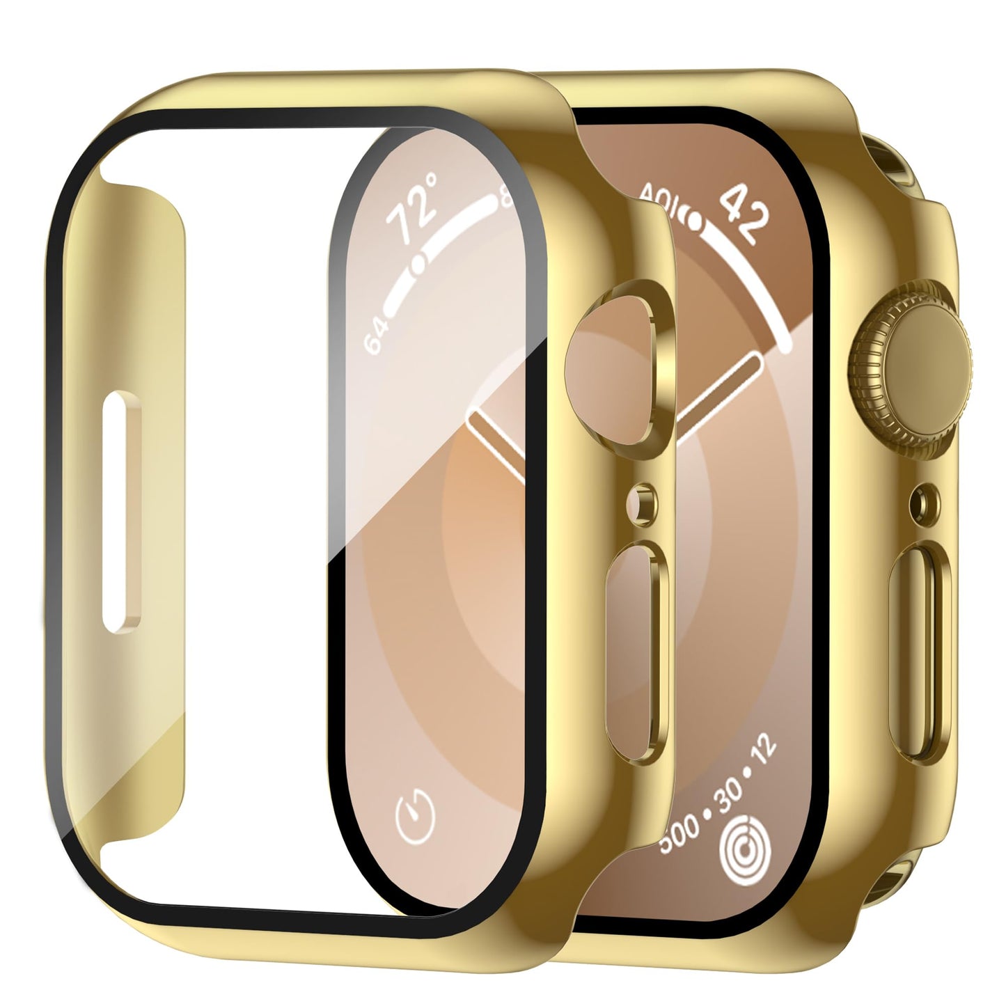 Smiling 2 Pack Case Compatible with Apple Watch SE 3 (2025)/ SE 2/ SE/Series 6/5/4 40mm with Tempered Glass Screen Protector, Hard PC Case Overall Protective Cover- 1 Blue+ 1 Transparent