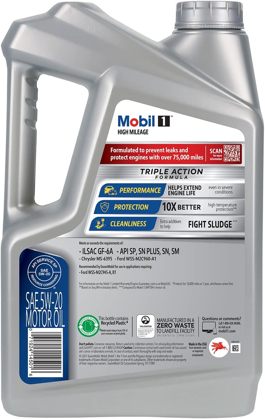 Mobil 1 European Car Formula Full Synthetic Motor Oil 0W-40, 5 Quart
