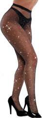 VEBZIN Sparkly Fishnets Stockings High Waist Tights for Women