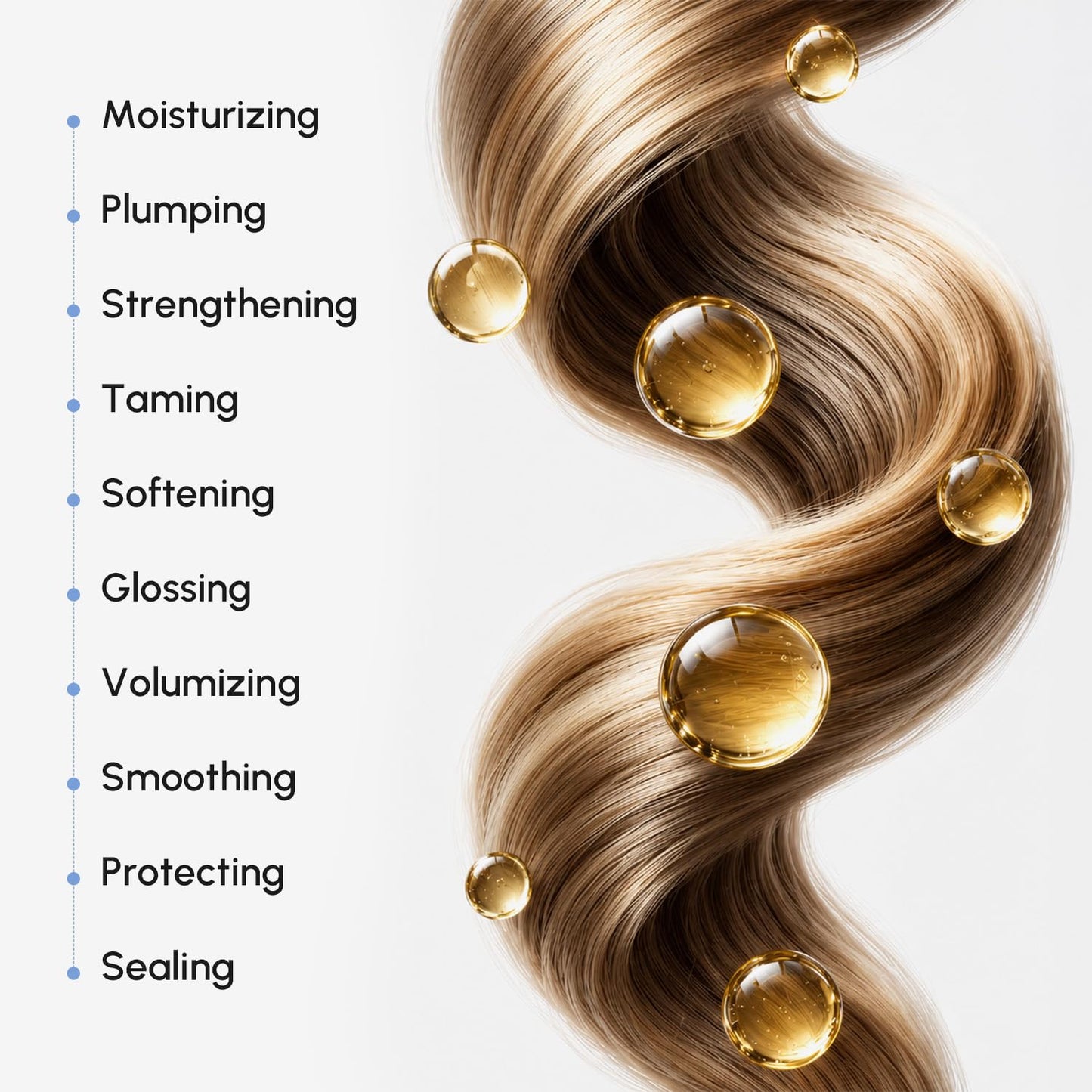 MAREE Deep Conditioning Hair Mask for Damaged Hair Treatment – Keratin Hair Care for Hydrating Growth Repair Moisturizing – Dry Curly Color Refreshing – 10 Fl Oz, White