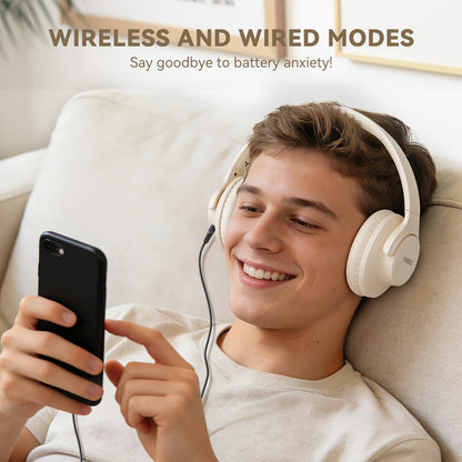 KVIDIO Bluetooth Headphones Wireless Over Ear Headsets 65H Playtime