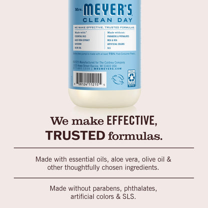 MRS. MEYER'S CLEAN DAY Hand Soap, Basil Scent, 12.5 Fl Oz Bottle - 3 Pack