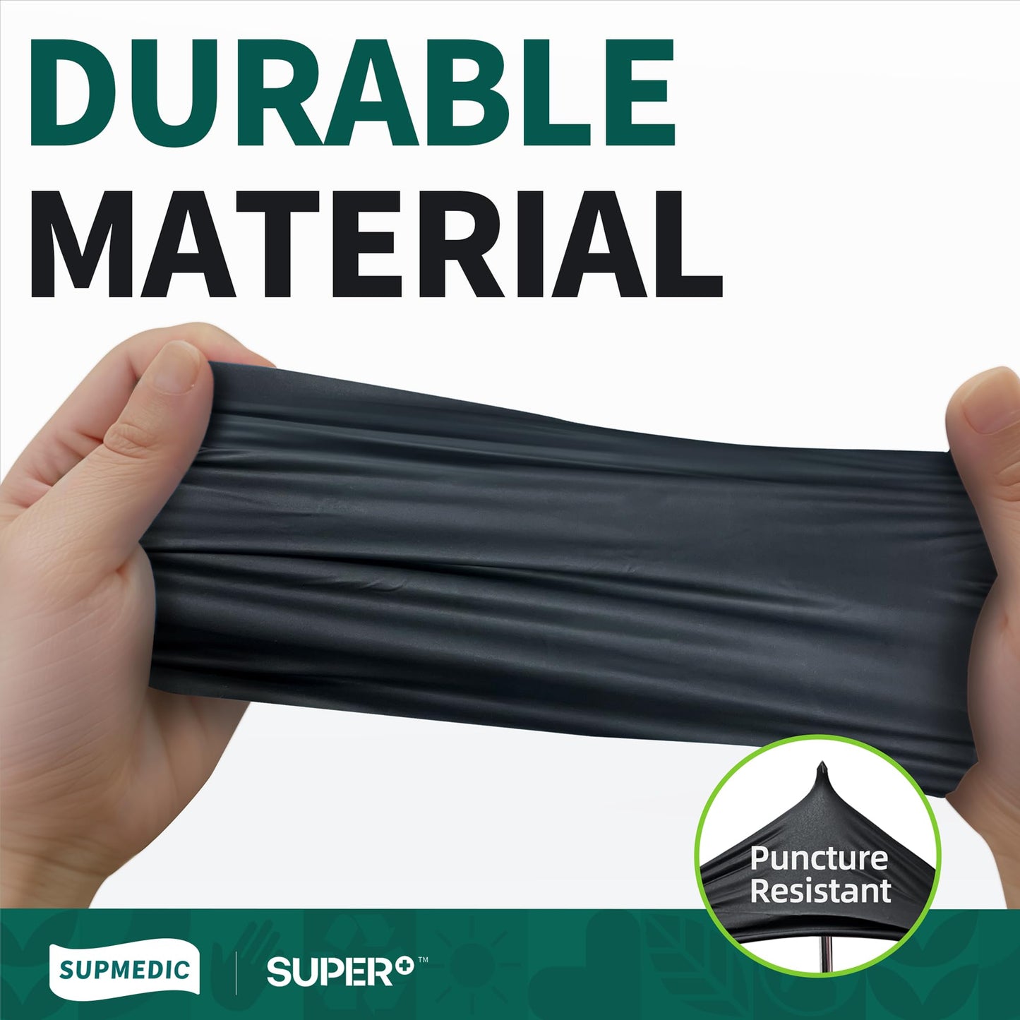 Supmedic Vinyl Disposable Exam Gloves, Black 4Mil Powder-Free Latex-Free Medical Food Safe Cooking Cleaning Glove 100 &1000Ct