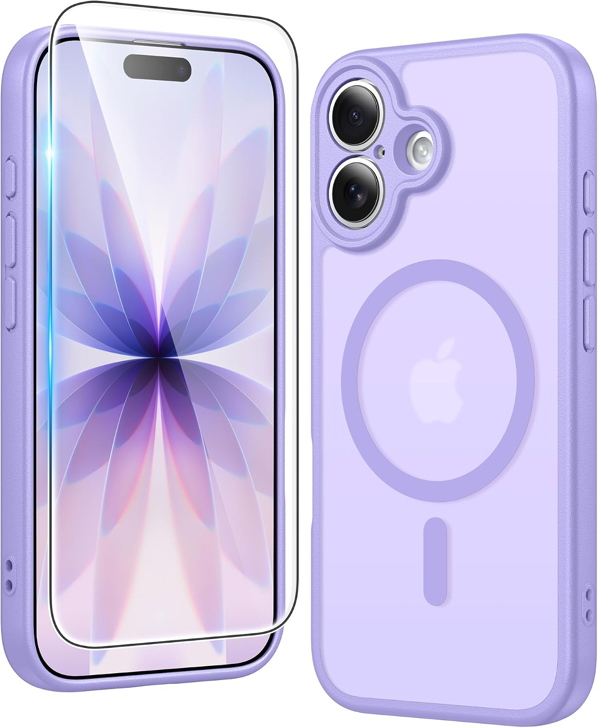 FNTCASE for iPhone 17 Pro Case Clear Magnetic with Screen Protector