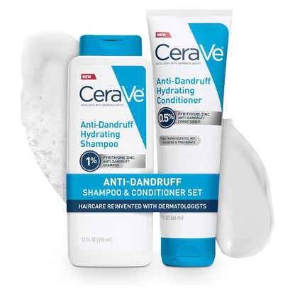 CeraVe Hydrating Anti Dandruff Shampoo, Itchy Scalp Treatment, 12oz