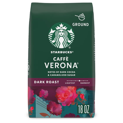 Starbucks Ground Coffee, Dark Roast Coffee, Italian Roast, 100% Arabica, 1 bag (18 oz)