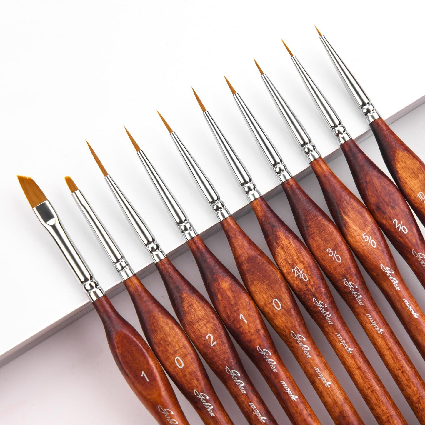 Golden Maple Detail Paint Brushes Set 10pcs