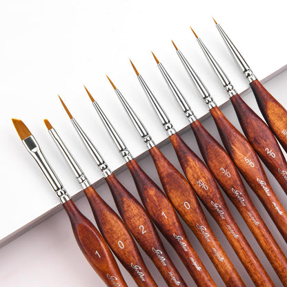 Golden Maple Detail Paint Brushes Set 10pcs