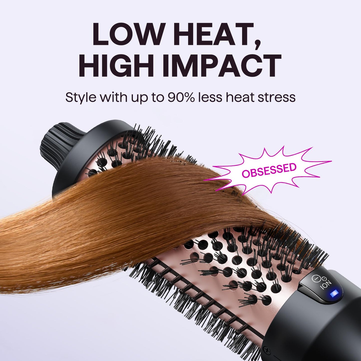 Wavytalk Thermal Brush Blowout Boost 1.5″ Heat Round Brush for Blowout Look