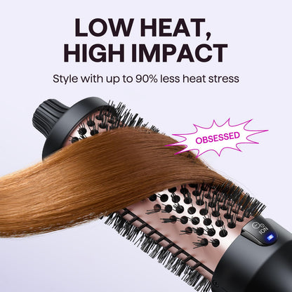 Wavytalk Thermal Brush Blowout Boost 1.5″ Heat Round Brush for Blowout Look