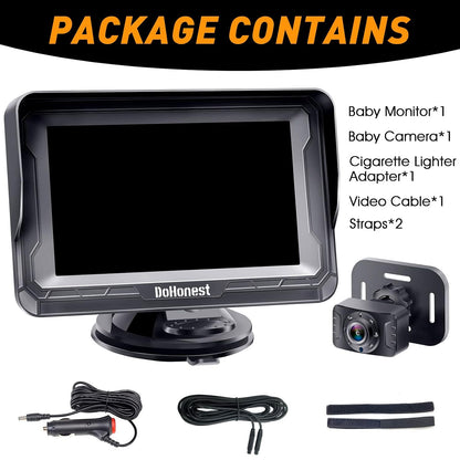 DoHonest Baby Car Camera HD 1080P: Rear Facing Car Baby Monitor Clear Image