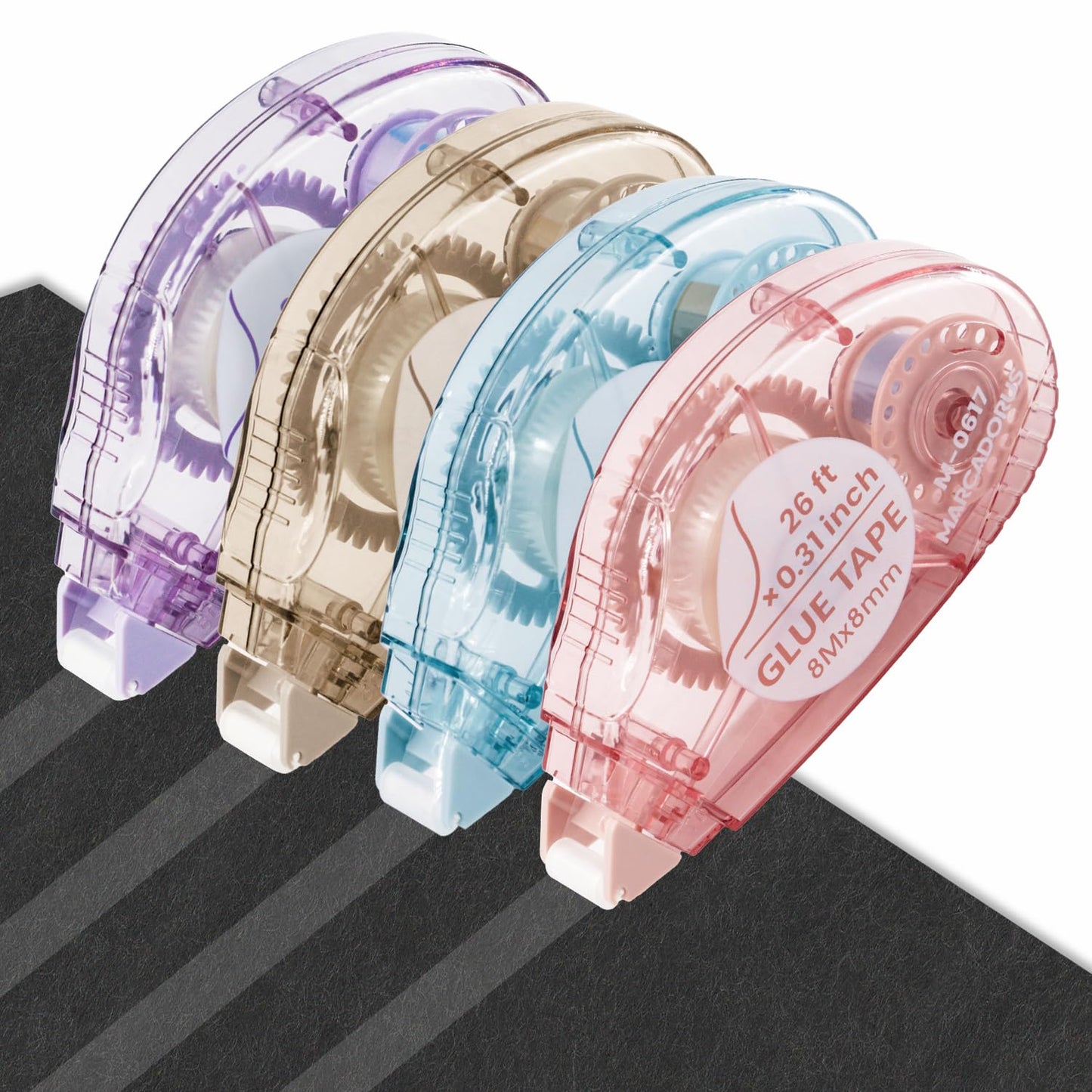MARCADORUS Glue Tape for Scrapbooking, Double Sided Tape Roller 106Ft Total