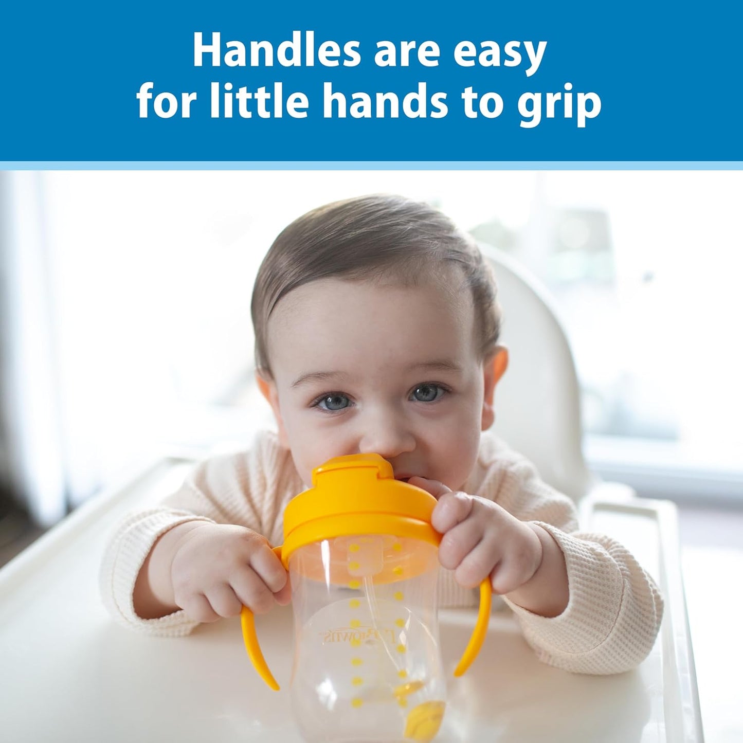 Dr. Brown's Milestones Baby's First Straw Cup, Blue, 1-Pack