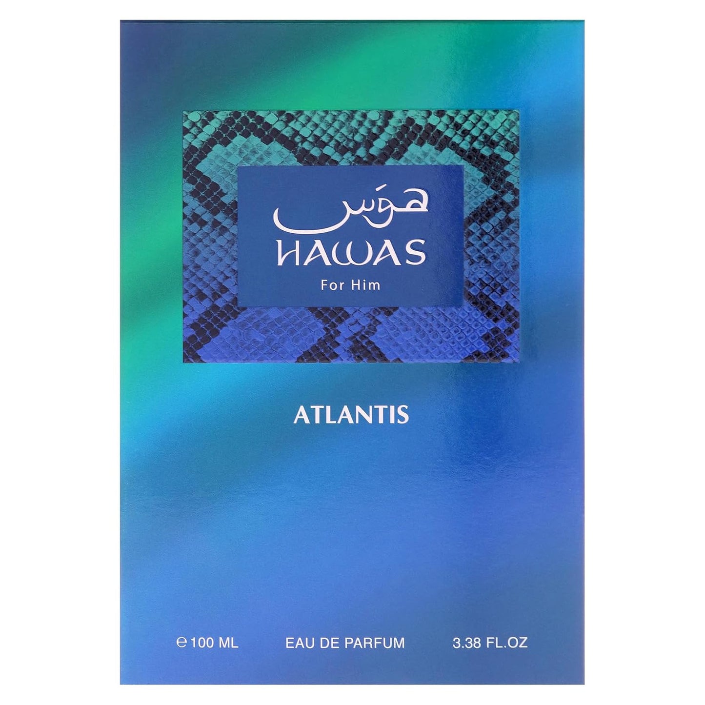 RASASI Hawas Atlantis Eau de Parfum for Men, 100ml (3.4 oz) Fresh & Modern Scent Spray