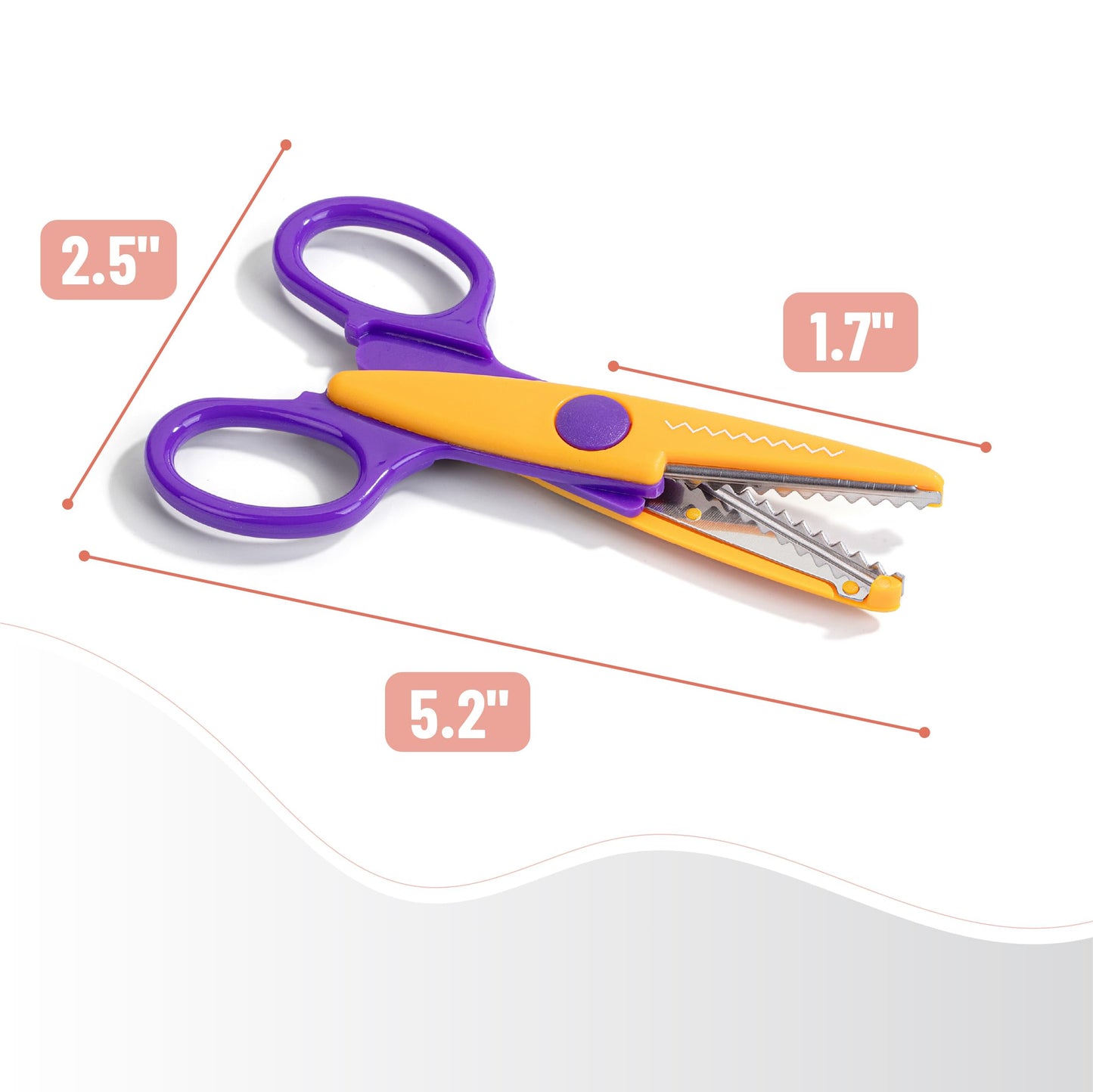 Mr. Pen- Craft Scissors Decorative Edge, 6 Pack, Bright Zig Zag Scissors