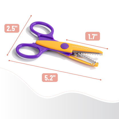 Mr. Pen- Craft Scissors Decorative Edge, 6 Pack, Bright Zig Zag Scissors