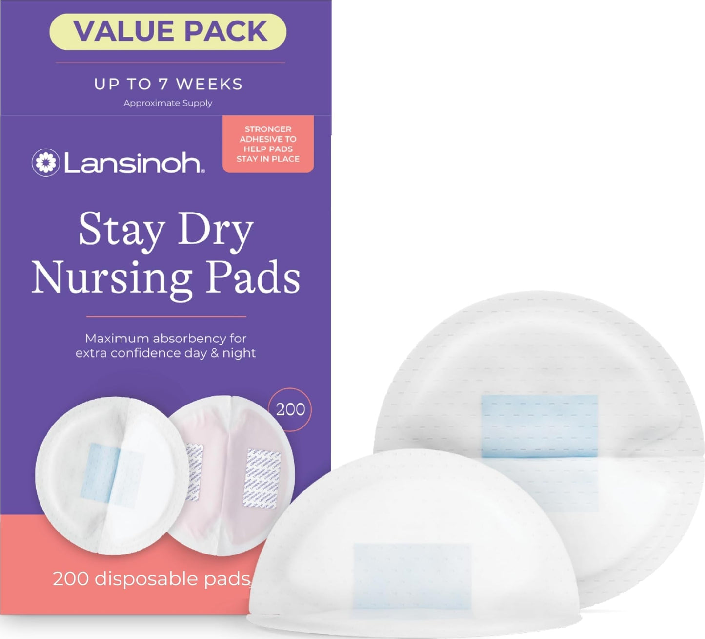 Lansinoh Stay Dry Disposable Nursing Pads, 100 Count