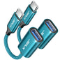 JSAUX USB C to USB 3.0 Adapter [2 Pack], USB C Male to USB Female OTG Cable Adapter Compatible with MacBook Pro/Air, iPhone 17 Pro Max/iPhone Air/16e/16/15 Series, Samsung Galaxy S25/S24/S23-Black