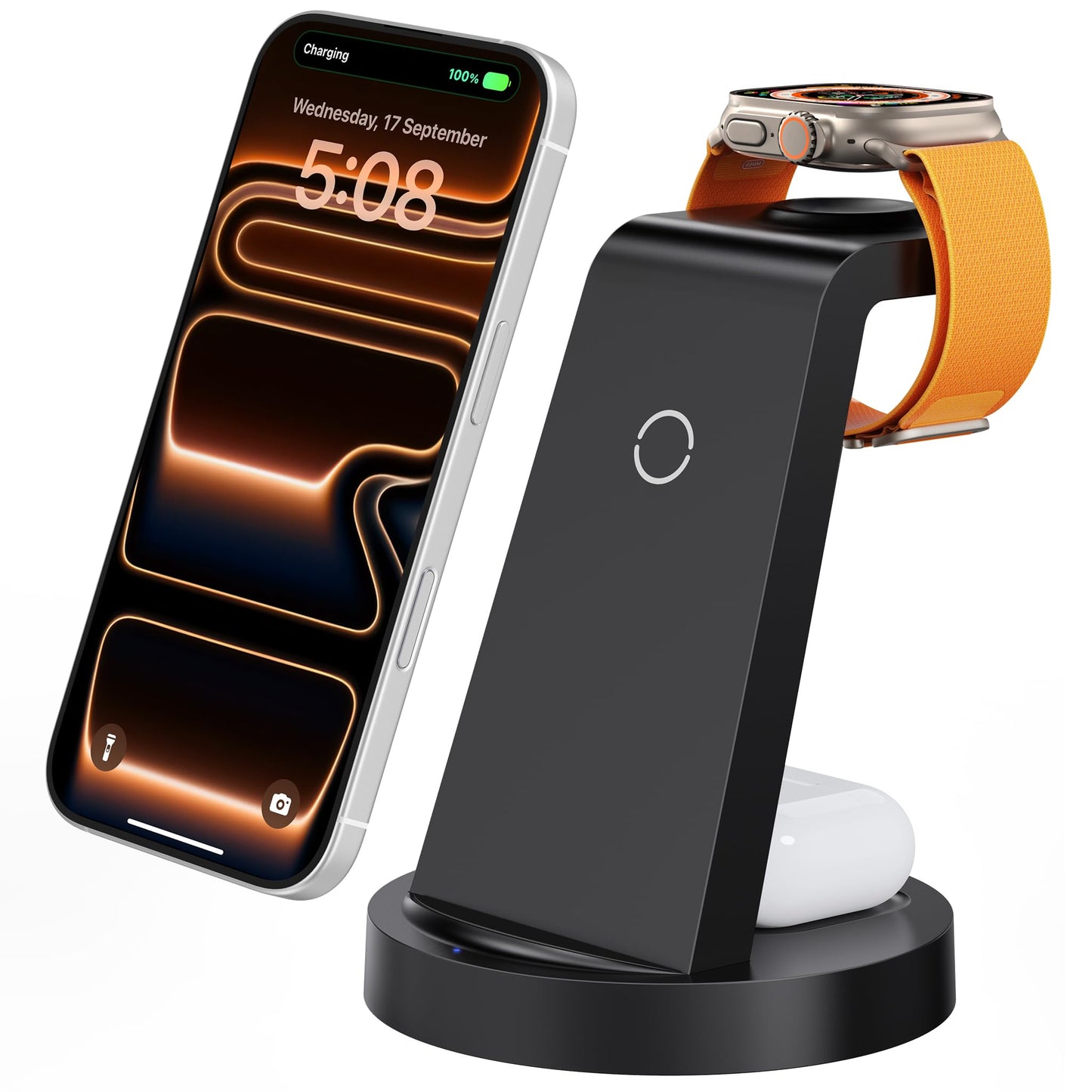 Anlmz 3 in 1 Charging Station - Wireless Charger for Apple Multiple Devices