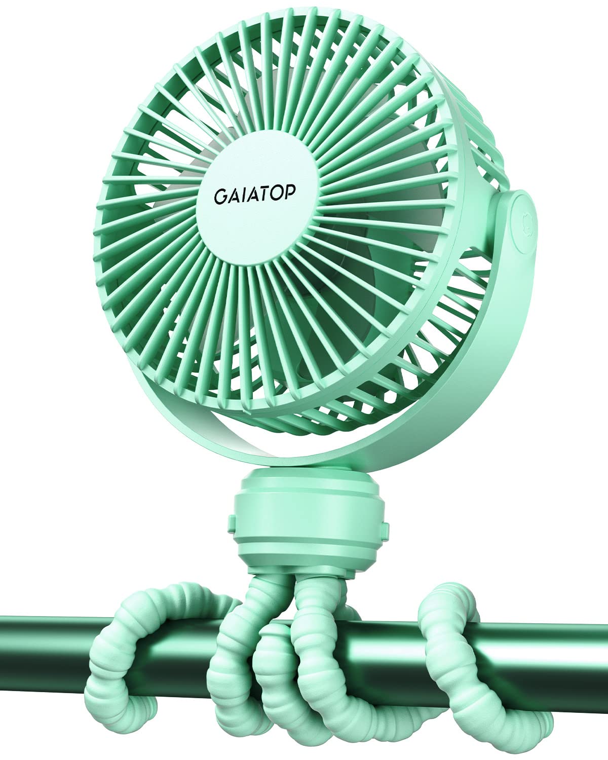 Gaiatop Mini Portable Stroller Fan, Small Clip on Fan 3 Speed Rechargeable