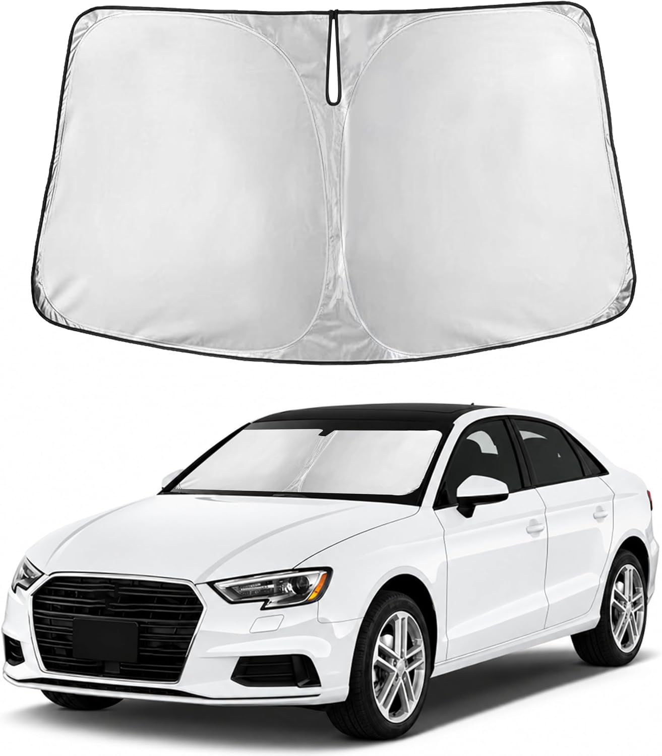 Autovir Windshield Sun Shade, 2017-2026 Tesla Model 3 & Y, 280T Visor Shade