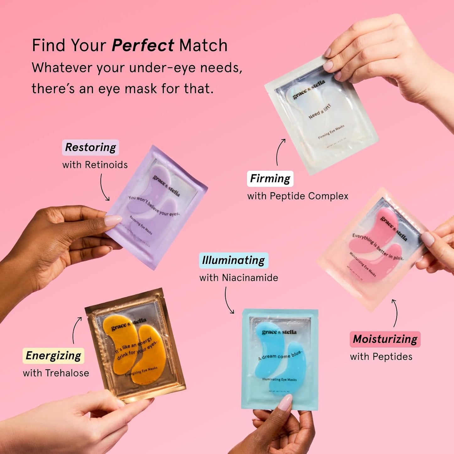 grace & stella Award Winning Eye Patches for Puffy Eyes