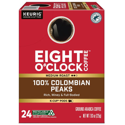 Eight O'Clock Coffee Hazelnut, Single-Serve Keurig K-Cup Pods, Flavored Medium Roast Coffee Pods, 96 Count