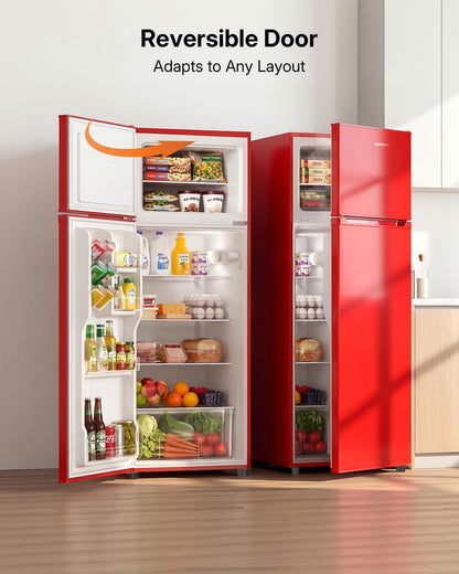 Upstreman 7.7 Cu.Ft. Refrigerator with Freezer Double Door Refrigerator
