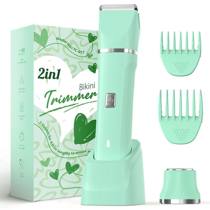 Risina 2-in-1 Bikini Trimmer for Women, Women's Electric Razor, Face Shaver