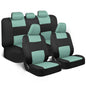 BDK PolyPro Car Seat Covers Full Set in Solid Black, Front and Rear Split Bench Seat Covers for Cars, Easy to Install Car Seats Cover Set and Accessories for Auto Trucks Van SUV - Solid Black