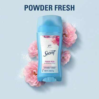 Secret Anti-Perspirant Deodorant Invisible Solid Powder Fresh Twin Pack 5.20 oz