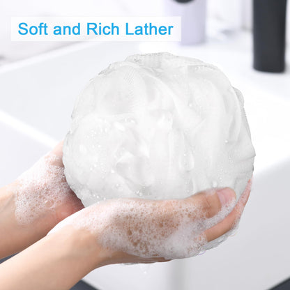 AmazerBath Loofah Sponge 75g/Piece, Loofah for Men Body Scrubber - Bath Sponge Loofa Set of 4 Black (Large)