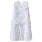 HALO 100% Cotton Sleepsack Swaddle, 3-Way Adjustable Wearable Blanket, TOG 1.5, Baby Blue, Newborn, 0-3 Months